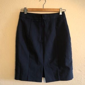 Navy blue pencil skirt